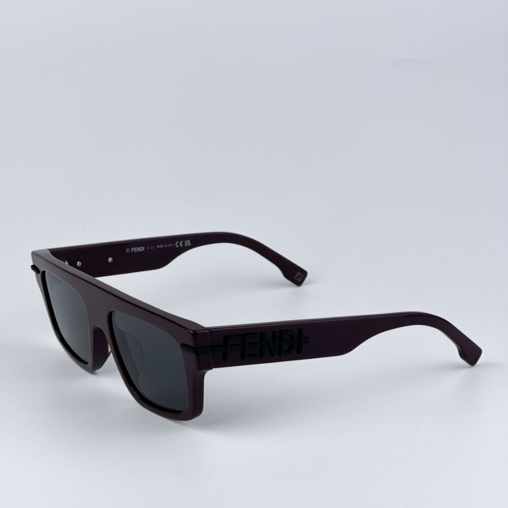 Fendi FE40091U FENDIGRAPHY 69A BRAND NEW Sunglassses Bordeaux Grey Unisex Square - Picture 5 of 11
